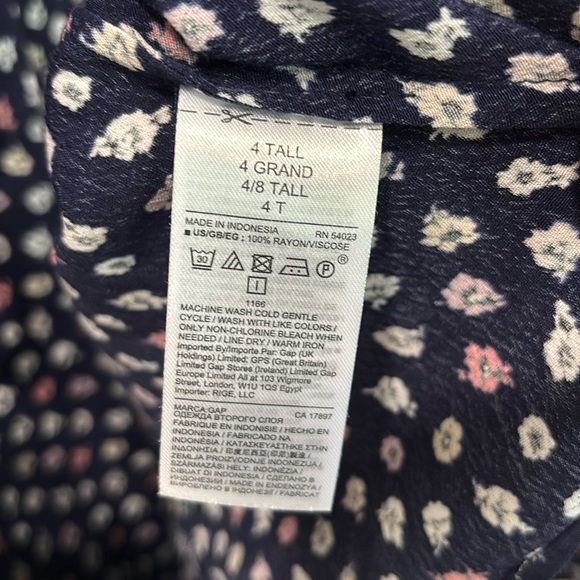 Gap Floral Short-Sleeve Dress, Size 4 - Picture 7 of 7
